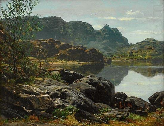 Anders Askevold Landskap med innsjo oil painting picture